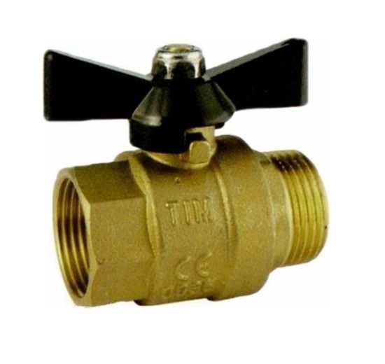 Кран шаровый Tim 3/4" ВР-НР с бабочкой