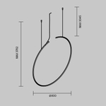 Шинопровод Maytoni Arity подвесной круглый D800мм вертикальный TRX233-RV-D800-B