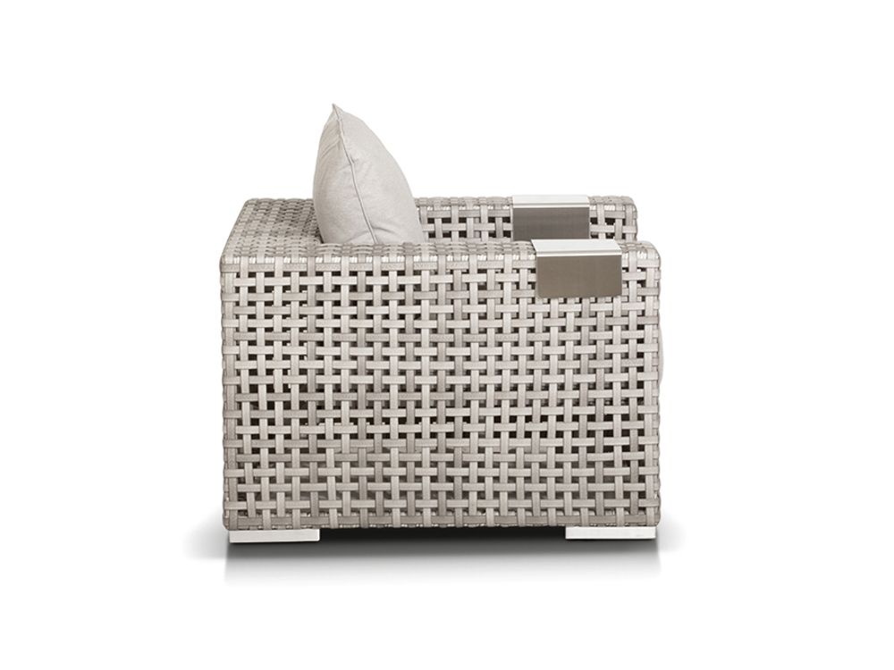 "Тито" лаунж-зона из искусственного ротанга, цвет серый