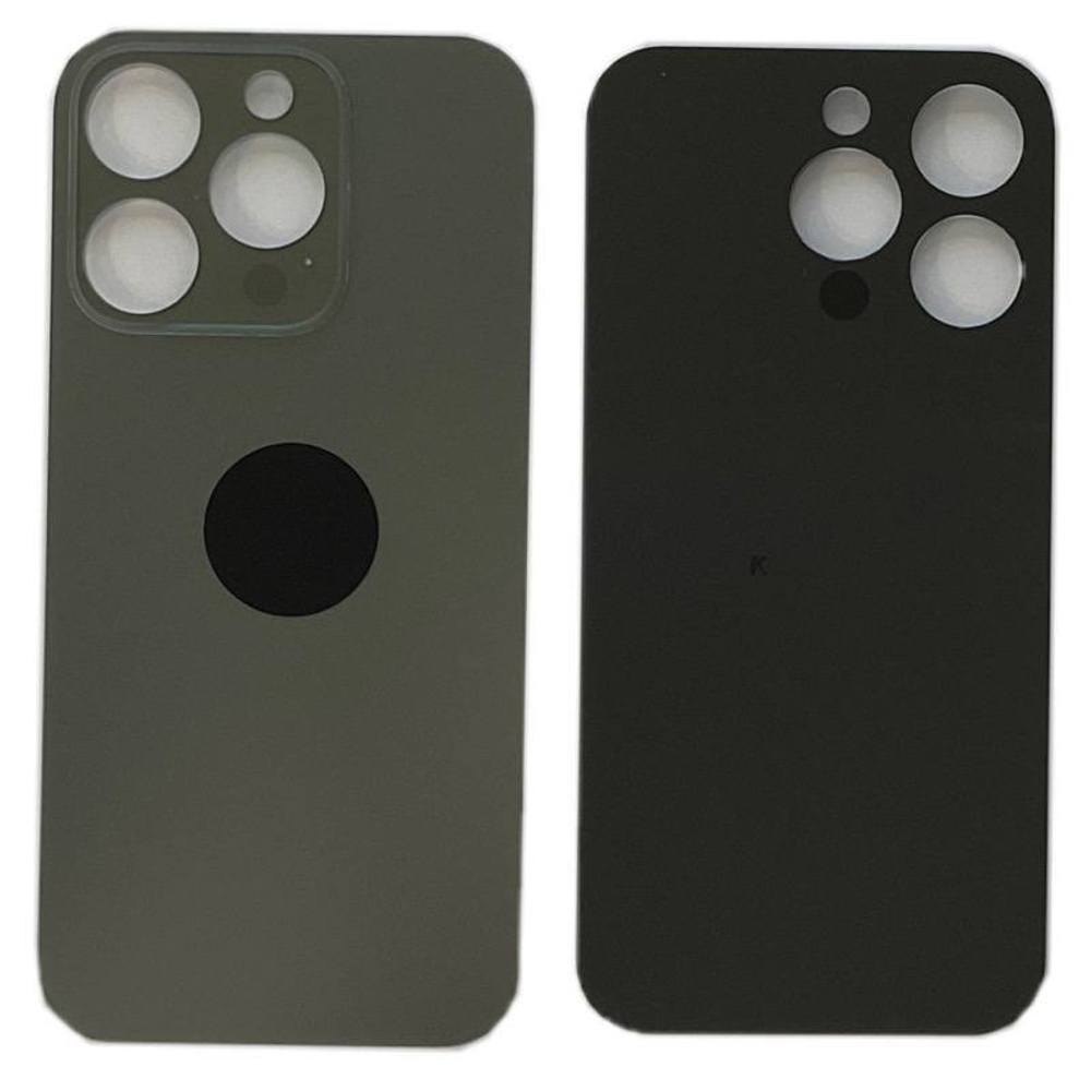 Задняя крышка для Apple iPhone 14 Pro Черный (стекло, широкий вырез под камеру)