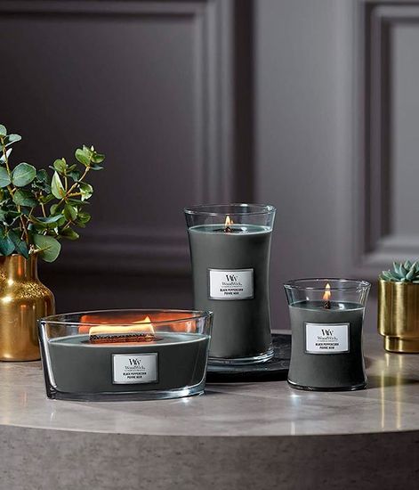 Черный перец, ароматическая свеча, WoodWick