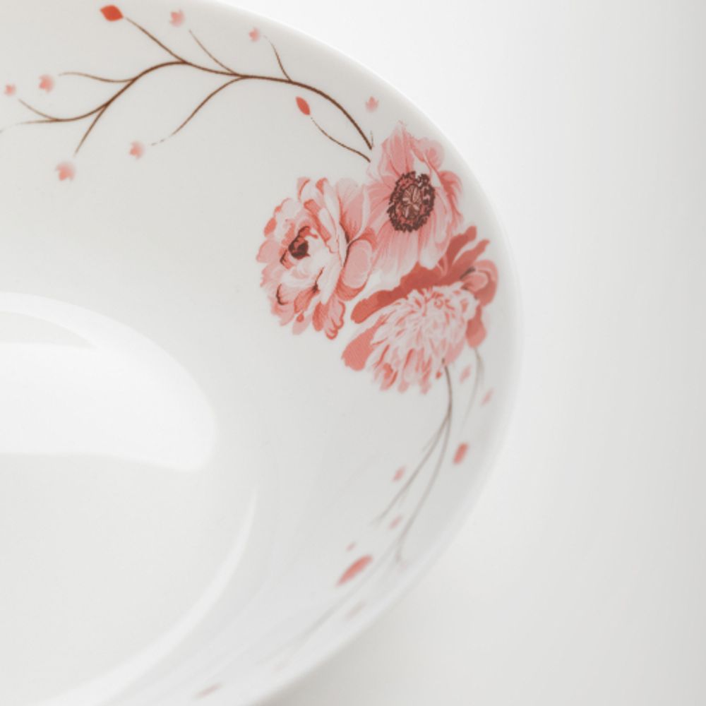 Тарелка White Fox WF-STS20 Summertime суповая опаловая с деколью 20 см. 660 мл.