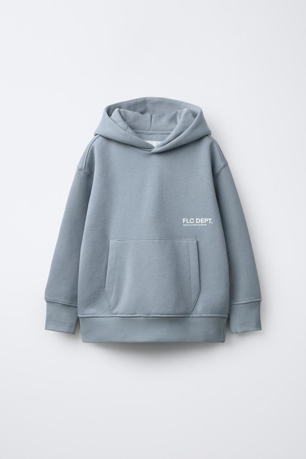 ZARA БАЗОВОЕ ХУДИ С КАПЮШОНОМ, ЖЕМЧУЖНО-СЕРЫЙ