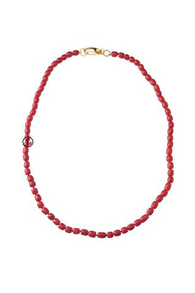 Ожерелье красный натуральный коралл