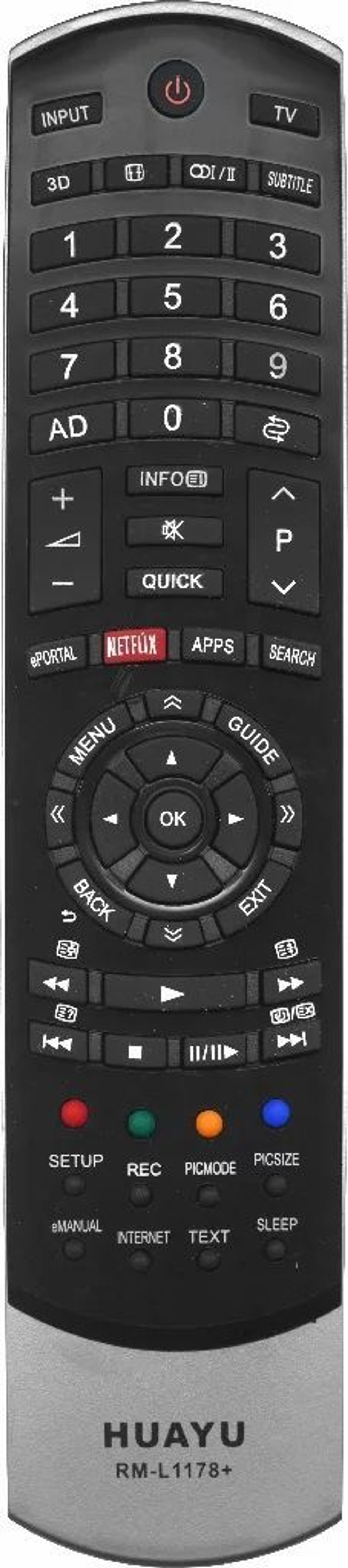 Универсальный пульт RM-L1178+ для телевизоров Toshiba / корпус CT-90405