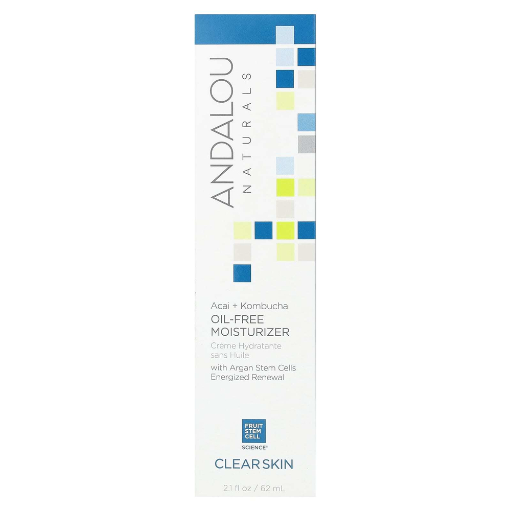Andalou Naturals, Обезжиренный увлажняющий, асаи + чайный гриб, 62 мл (2,1 жидких унций)