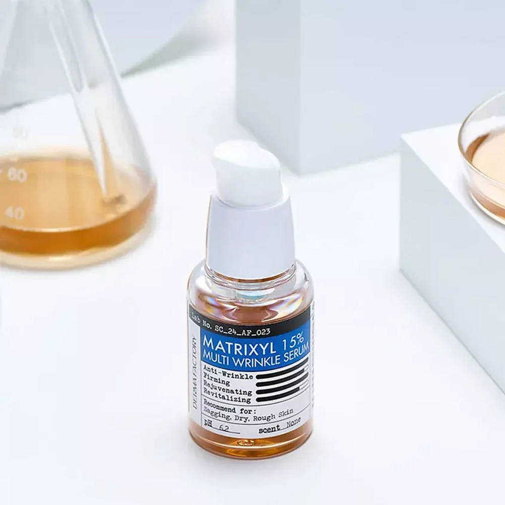 Сыворотка омолаживающая с пептидами Derma Factory Matrixyl 15% multi wrinkle serum, 30 мл