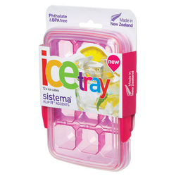 Контейнер для льда средний Sistema Klip It розовый