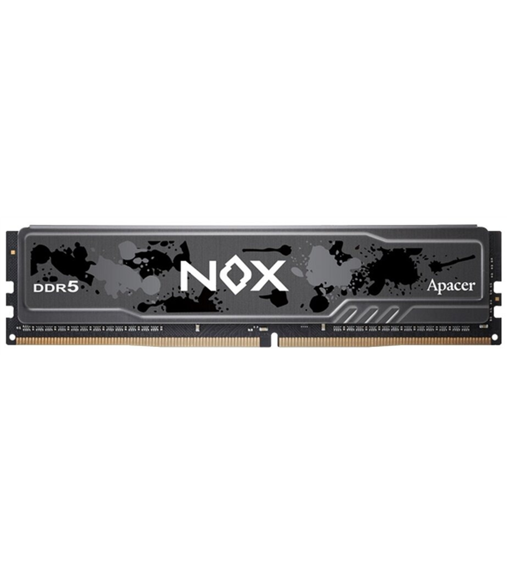 Apacer DDR5 16GB 6000MHz DIMM NOX Black Gaming Memory (PC5-48000) CL40 1.35V (Retail) 2048*8 Heat Sink (Retail) 3 years (AH5U16G60C512MBAA-1)
