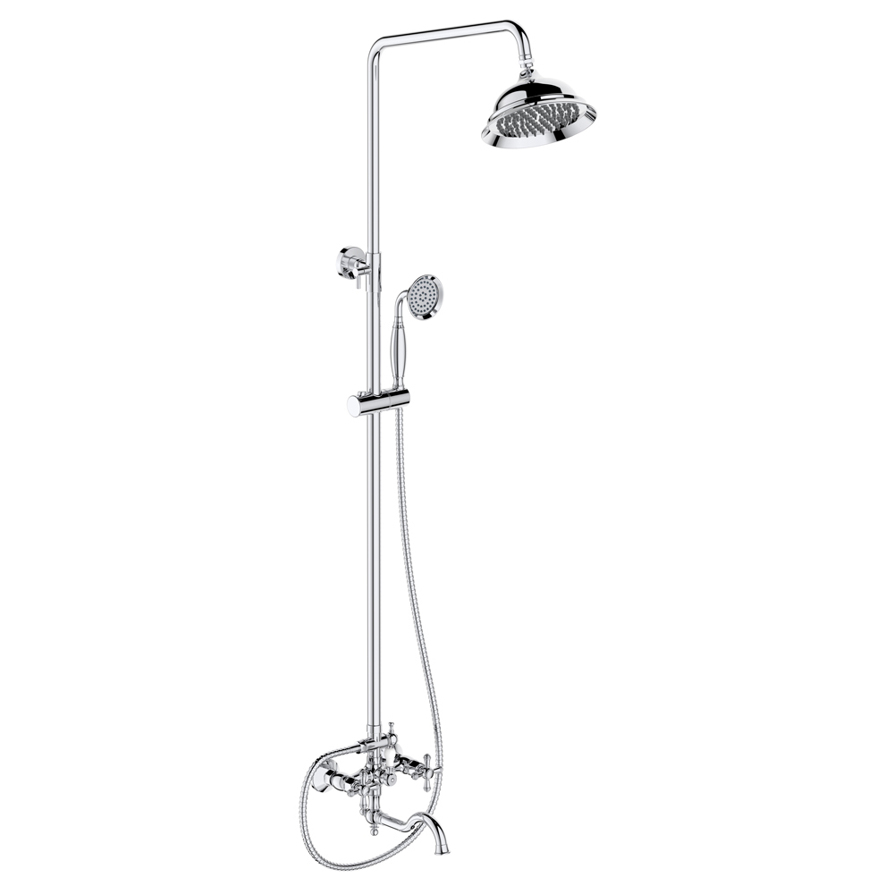 370162 Душевая система 2-руч. (ХРОМ) ViEiR (4/1шт)