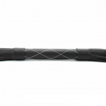 Аккуратная чёрная плетка  из натуральной кожи - 60 см.
