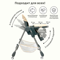 Стульчик-шезлонг для кормления Amelia