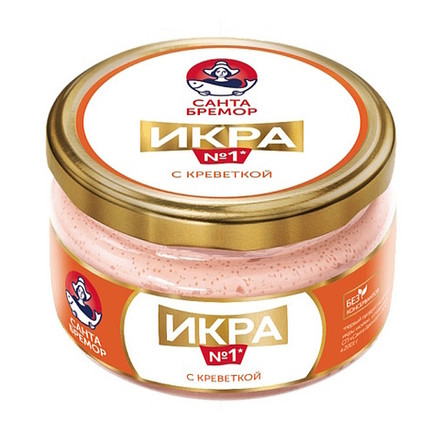 Икра деликатесная с креветкой 180г. Санта Бремор