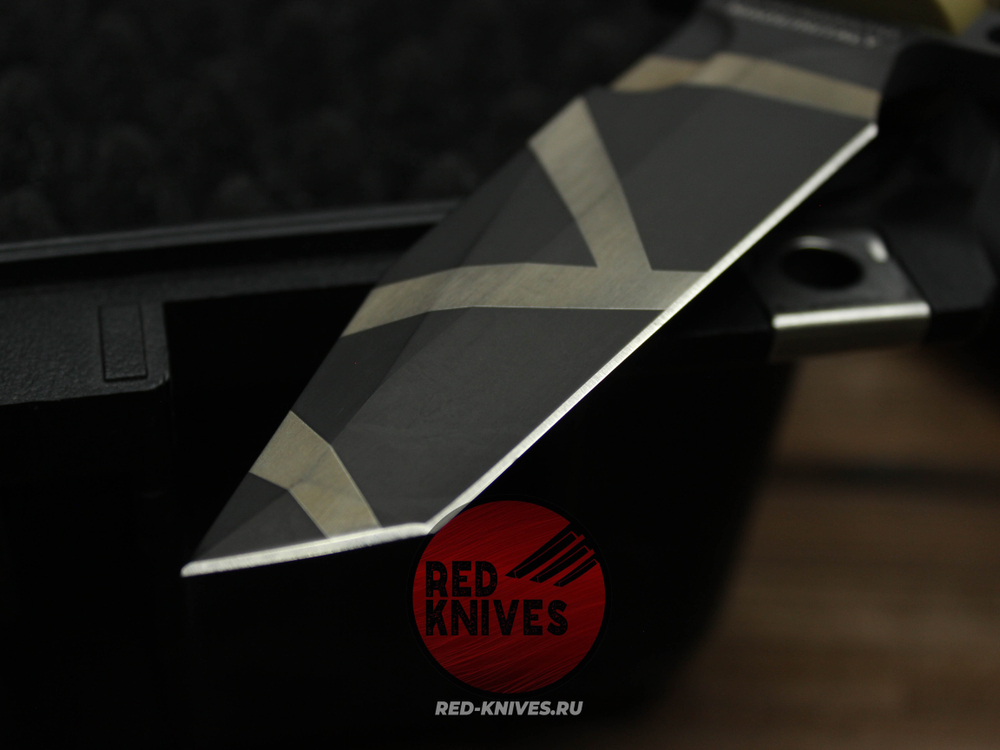 Нож Extrema Ratio Fulcrum C F/P А+++ V.2026 - пустынная рукоять, черный камо клинок