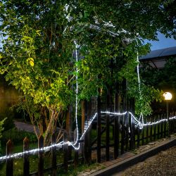 ULD-D50 25M-С08 IP44 WHITE Гирлянда светодиодная Дюралайт. 25м. С контроллером. Белый свет. Провод прозрачный. ТМ Uniel