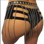 Пояс с цепями в виде юбки One Size (40-50) (Цвет: черный)