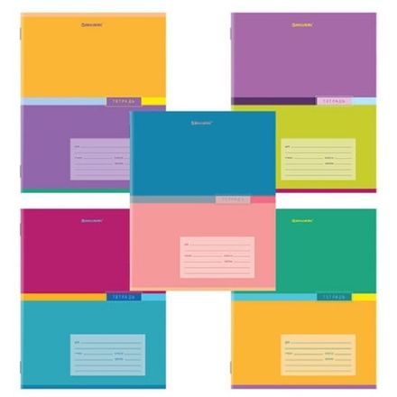 Тетрадь 24л, линия, Brauberg Color, 1шт.