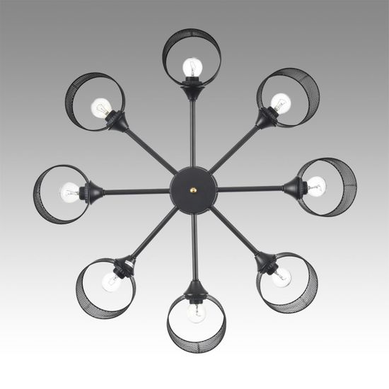 8238/8C COUNTY LN26 310 черный металл Люстра потолочная Е27 8*60W 220V TIDINA