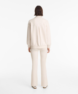 OYSHO Расклешенные брюки с эффектом неопрена, экрю