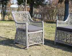 Латте, плетеное кресло из искусственного ротанга, цвет бежевый