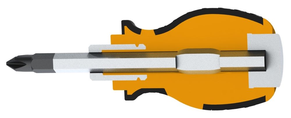 TOLSEN (TT20140) Отвертка крестовая "Gripro", Phillips №2, 38 мм, силовая