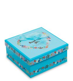 WG-29/2-B Коробка подарочная «Квадрат» цв.голубой