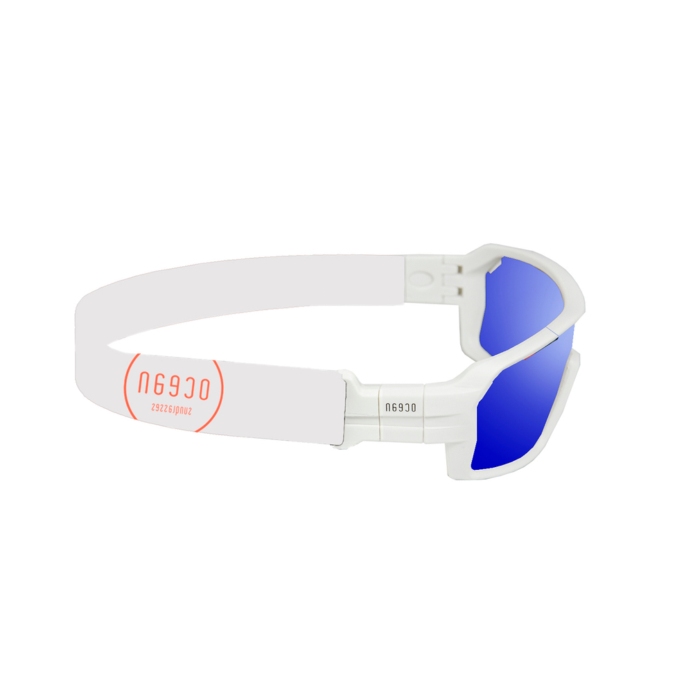 Спортивные очки с диоптриями OCEAN Chameleon Matt White / Revo Blue Polarized lenses