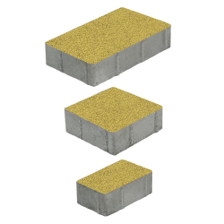 Тротуарная плитка СТАРЫЙ ГОРОД - Гранит Желтый, комплект из 3 видов плит