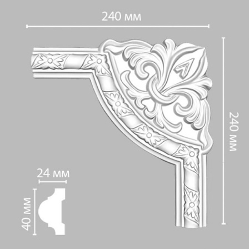 Угол Decomaster DP-8051C 240х240х25мм