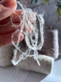 Пряжа для вязания с Мохер с люрексом Люмия