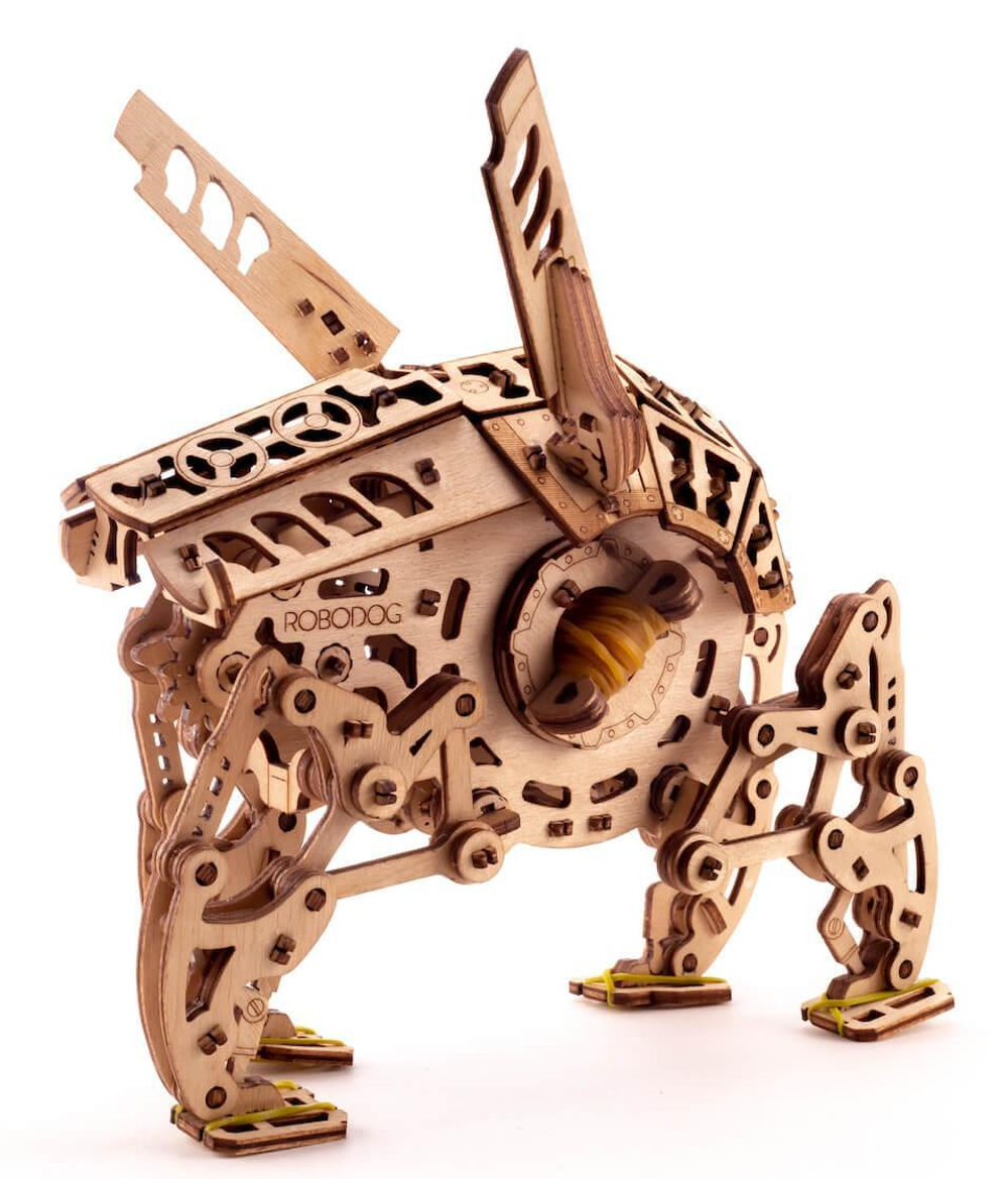 Деревянный конструктор механический UNIWOOD Шагающий Зообот
