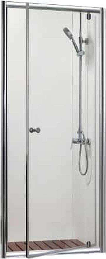 BD080.4110A Душевая дверь распашная BRAVAT Drop 800X2000 в нишу с 1 сдв. дверью. 6 мм проф. алюм.