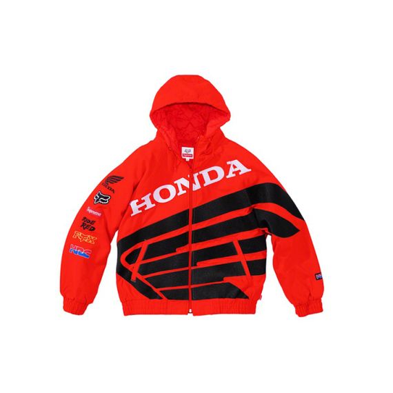 Supreme FW19 Week 6 x Honda x Fox Racing Puffy Zip Up Work Jacket