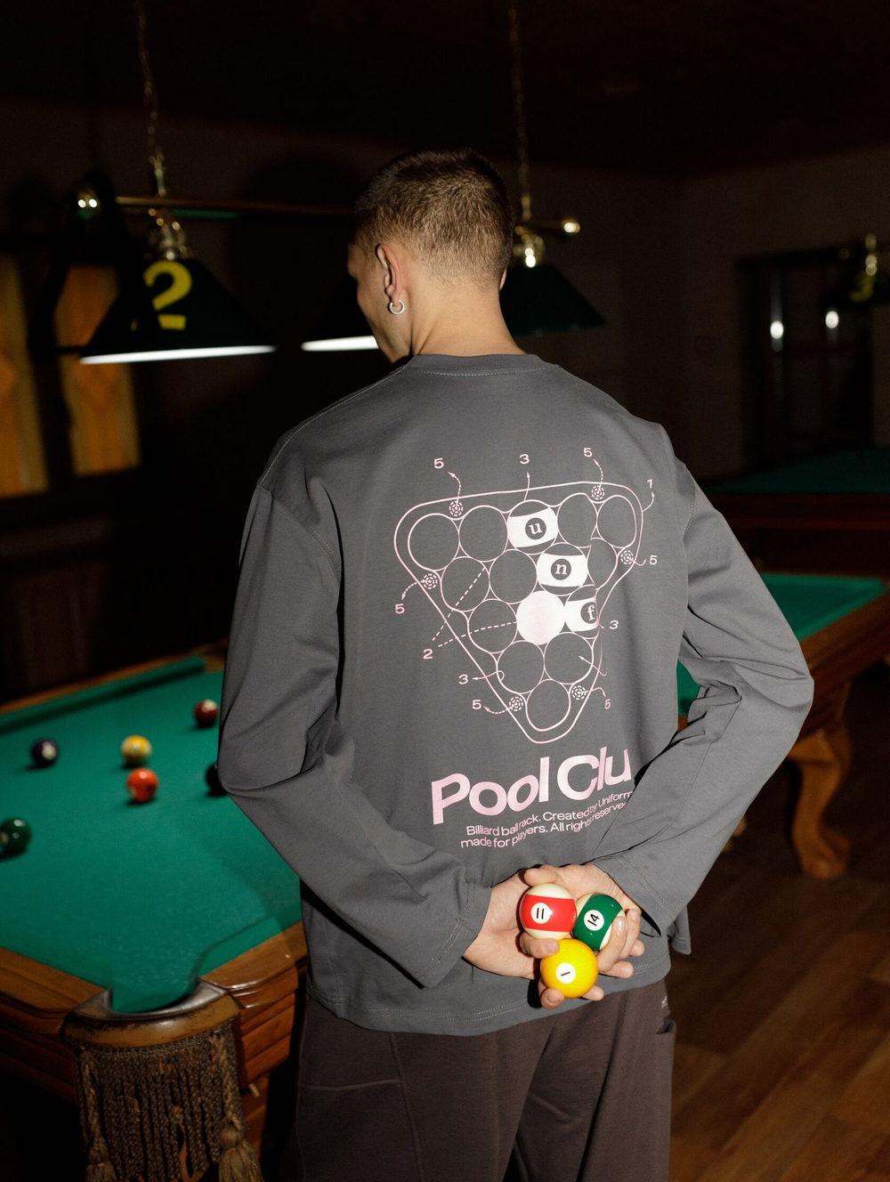 Лонгслив UNIFORM All in 8Pool темно-серый