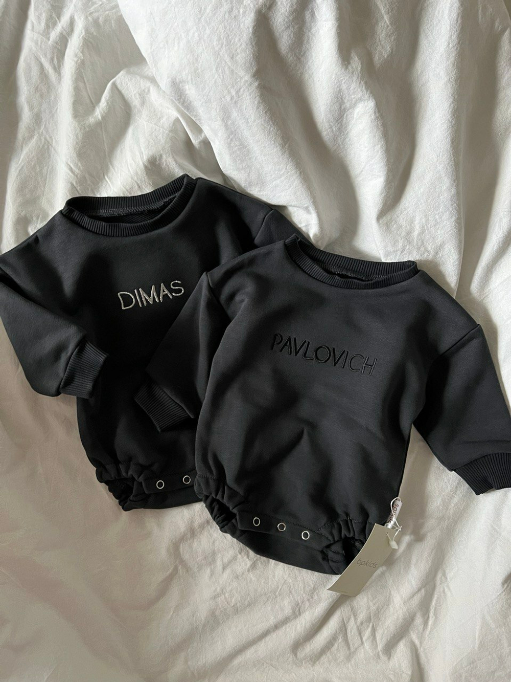 Боди oversized + пинетки графит