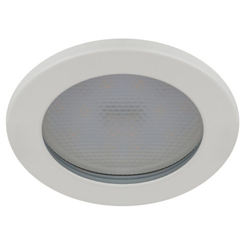 Встраиваемый светильник влагозащищенный ЭРА KL95 WH GX53 IP44 белый