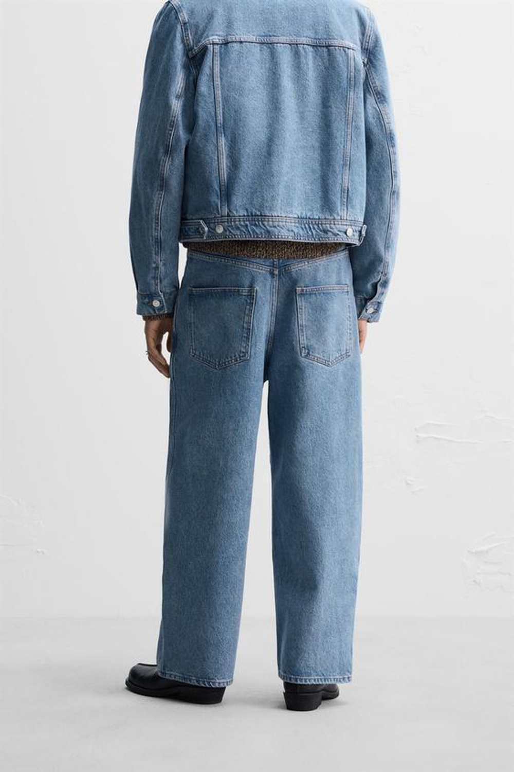 ZARA X NANUSHKA ДЖИНСЫ ШИРОКОГО КРОЯ, СИНИЙ