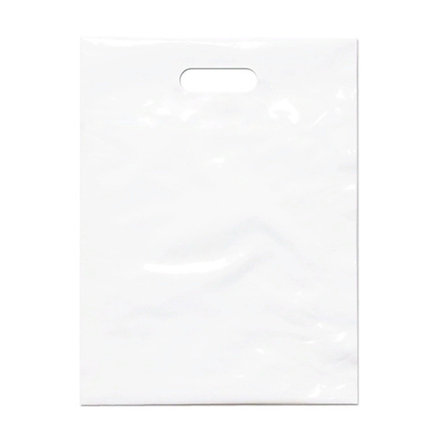 Белый полиэтиленовый пакет с вырубной ручкой 40*50+3.5см 70мкм