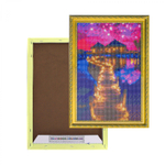 Алмазная мозаика Alingar, на подрамнике, с полным заполнением, (глянц), 20х30 см, 20 цветов, "Дорожка по воде"