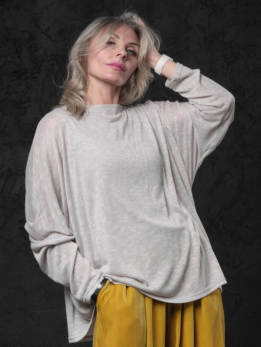 Лонгслив + нижняя Майка с люрексом