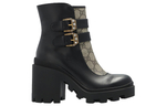 Gucci Wmns Ankle Boot "Buckles - Black Beige" Women"s