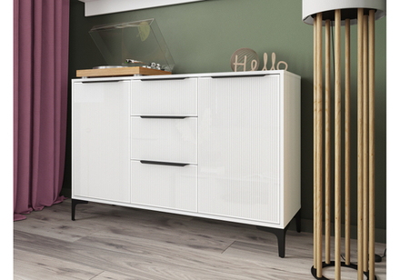 Комод Woodville Иадама белый, белый глянец