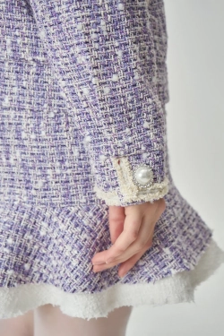 Юбка Завтрак у королевы лиловая в клетку