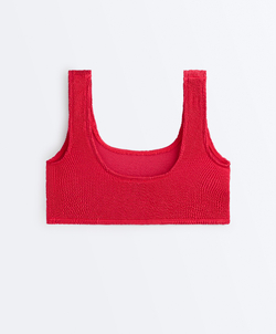 OYSHO Топ бикини Crinkl, красный