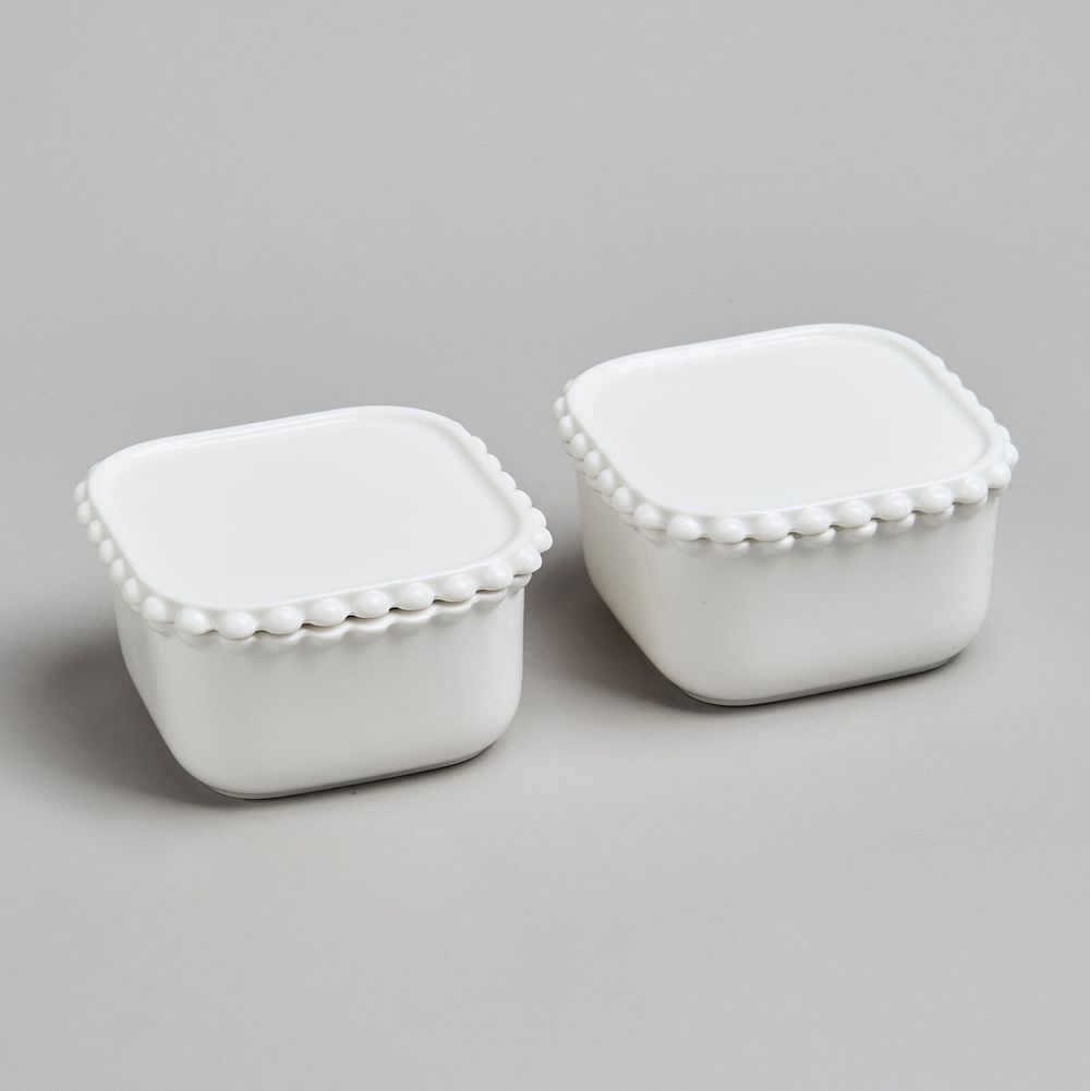 НАБОР ИКОРНИЦ LEFARD "PEARL" С КРЫШКАМИ 2 ШТ. КВАДРАТ. 10*5,5 СМ 200 МЛ