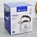 Чайник 3л нерж со свистком, матовый, ручка бакелитовая, "Daniks" GS-04511