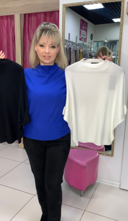 Укороченный джемпер "летучая мышь"