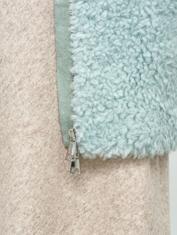 Шуба женская тедди чебурашка из шерсти, SilverFox (арт. S1257-001)