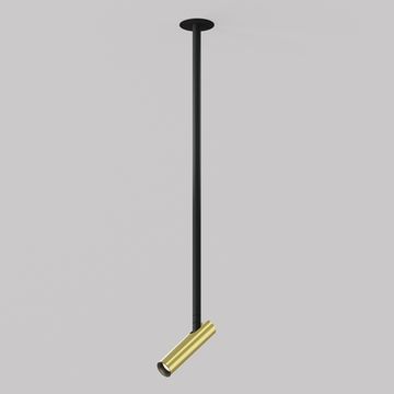 Встраиваемый подвесной светодиодный светильник 6W 3000К P141RS-L125-6W3K-BBS латунь Focus T Maytoni