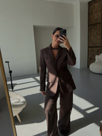 Чокер с крестом шоколадный